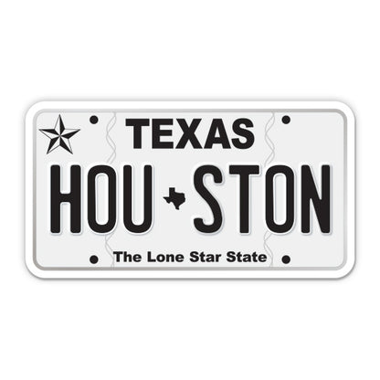 Houston Texas License Plate Style Sticker
