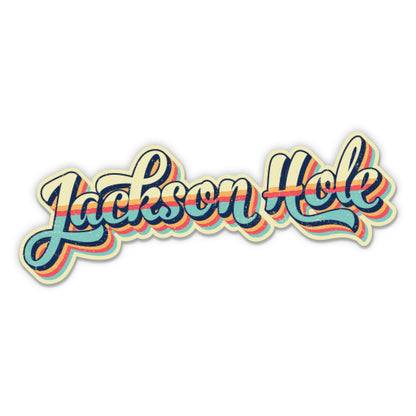 Jackson Hole Wyoming Retro Ski Style Sticker
