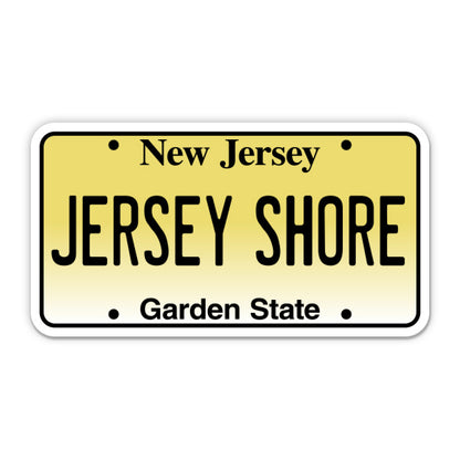 Jersey Shore New Jersey License Plate Style Sticker