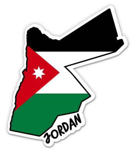 Jordan Map with Flag Sticker