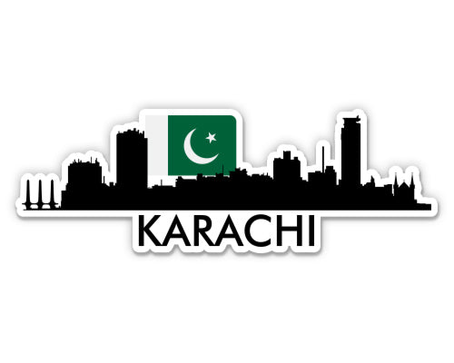 Karachi Pakistan Skyline  Sticker