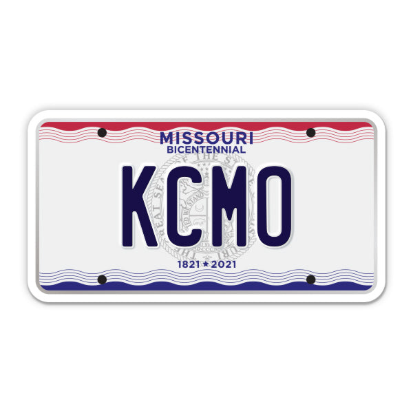 KCMO Kansas City Missouri License Plate Style Sticker