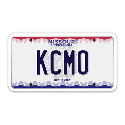 KCMO Kansas City Missouri License Plate Style Sticker