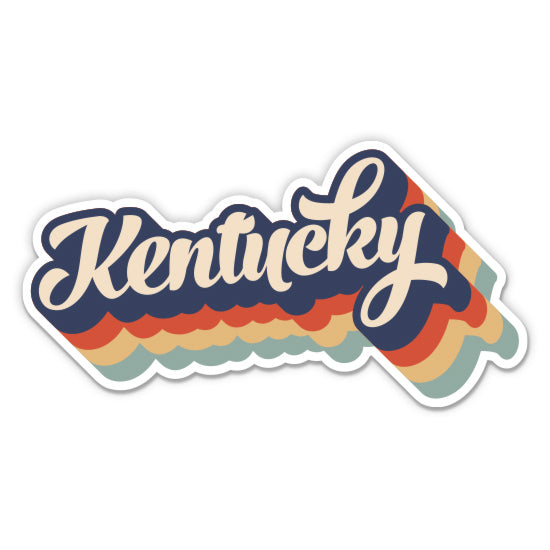 Kentucky Retro Letters Style Sticker