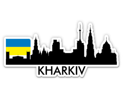 Kharkiv Ukraine City Skyline Sticker