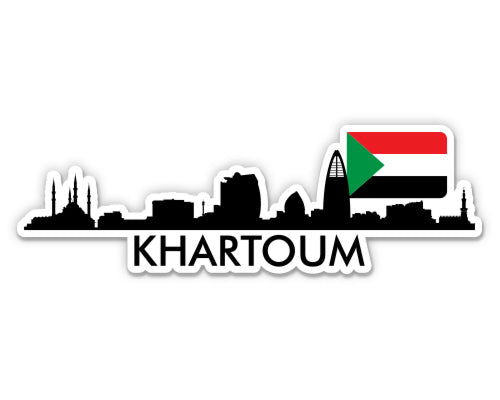 Khartoum Sudan Skyline  Sticker