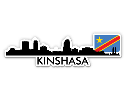Kinshasa Democratic Republic of the Congo Skyline  Sticker