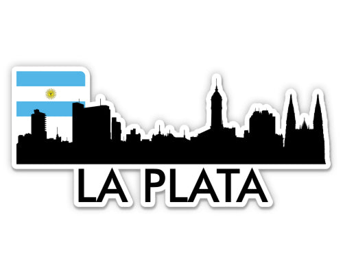 La Plata Argentina City Skyline Country Flag Sticker