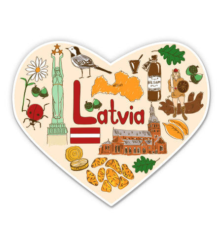 Latvia Travel Sticker