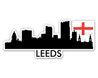 Leeds England City Skyline Sticker