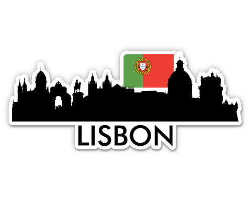 Lisbon Portugal City Skyline Sticker