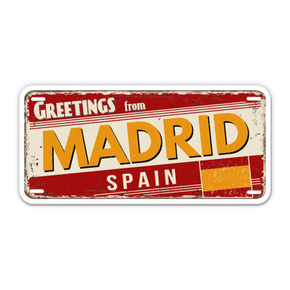 Greetings from Madrid Spain Sticker