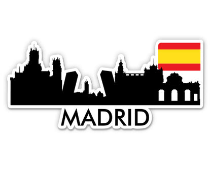 Madrid Spain City Skyline Sticker
