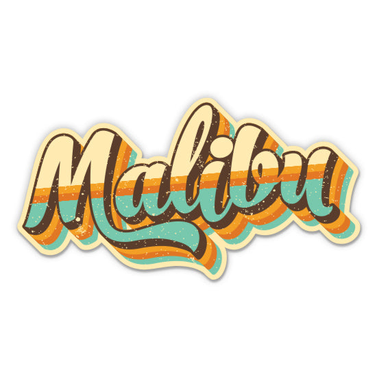 Malibu California Retro Sticker