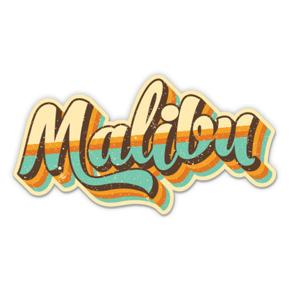 Malibu California Retro Sticker
