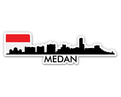 Medan Indonesia Skyline  Sticker