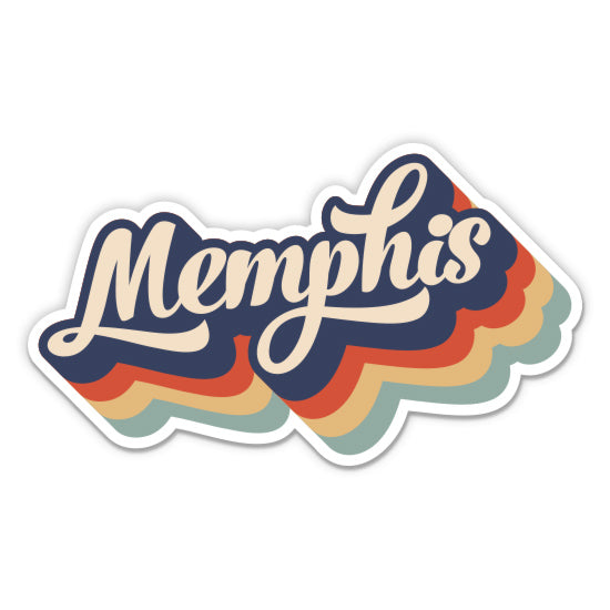 Memphis Tennessee Retro Sticker