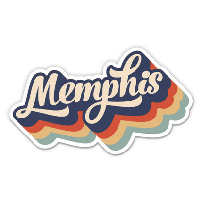 Memphis Tennessee Retro Sticker