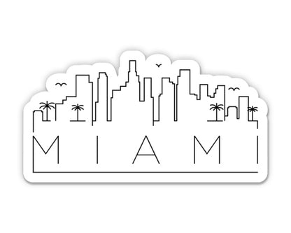 Miami Florida City Skyline Sticker