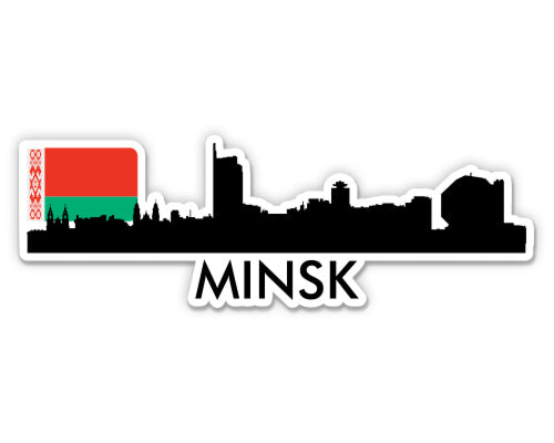 Minsk Belarus City Skyline Sticker