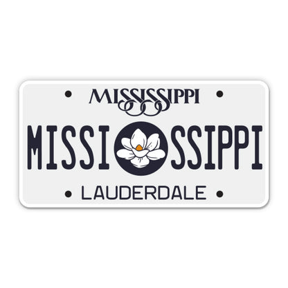 Mississippi License Plate Style Sticker