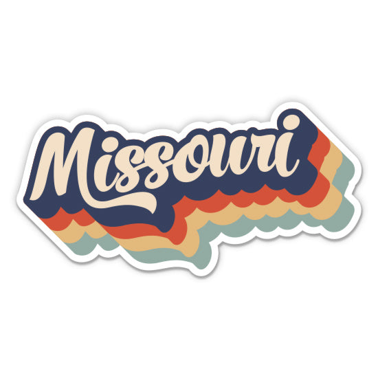 Missouri Retro Letters Style Sticker