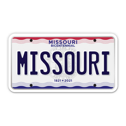 Missouri License Plate Style Sticker