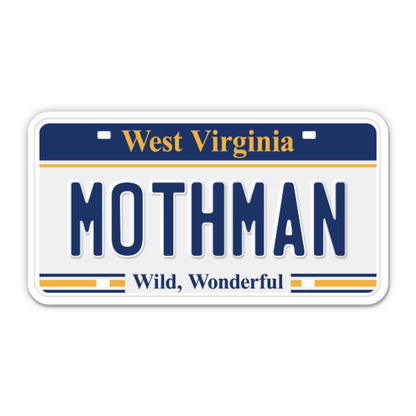 Mothman West Virginia License Plate Style Sticker
