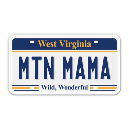 Mtn Mama West Virginia License Plate Style Sticker
