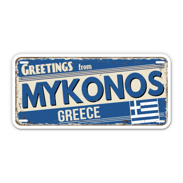 Greetings from Mykonos Greece Sticker