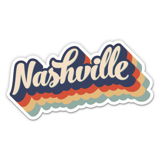 Nashville Tennessee Retro Sticker