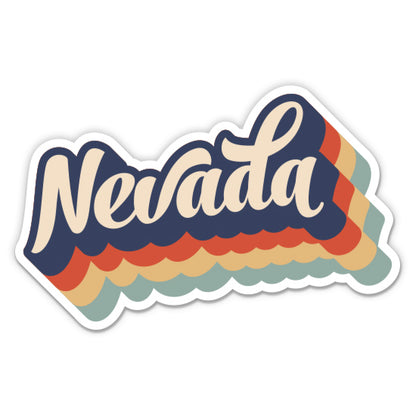 Nevada Retro Letters Style Sticker