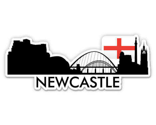 Newcastle England City Skyline Sticker