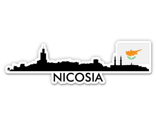 Nicosia Cyprus Skyline  Sticker