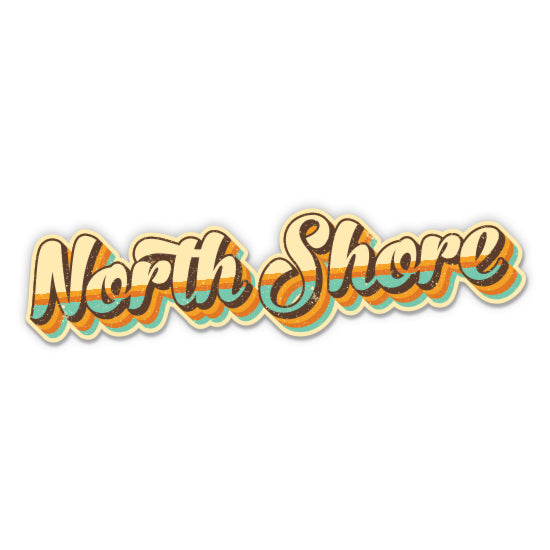 North Shore Surfing Retro Sticker