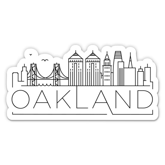 Oakland California City Skyline Sticker