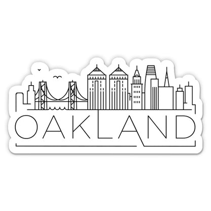 Oakland California City Skyline Sticker