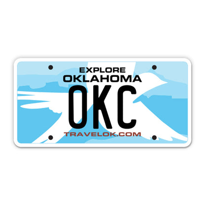 OKC Oklahoma City License Plate Style Sticker