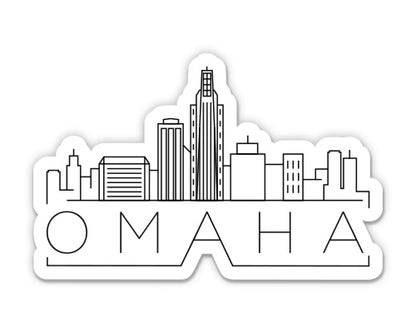 Omaha Nebraska City Skyline Sticker
