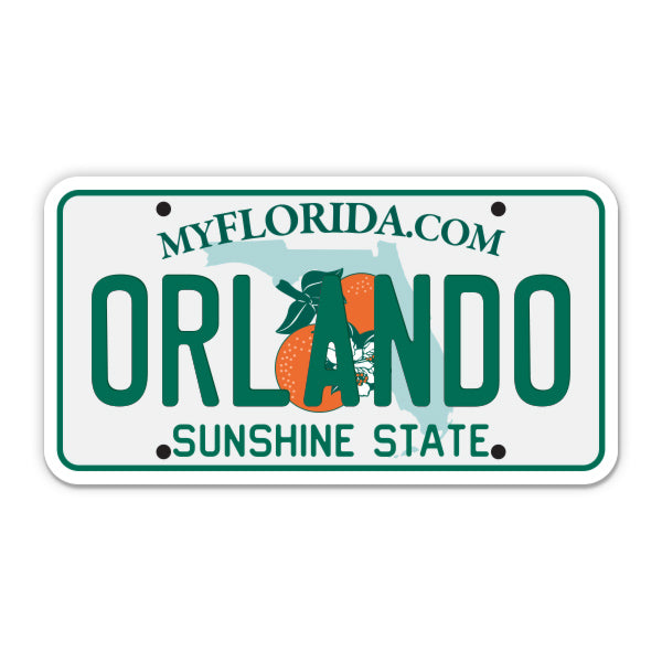 Orlando Florida License Plate Style Sticker