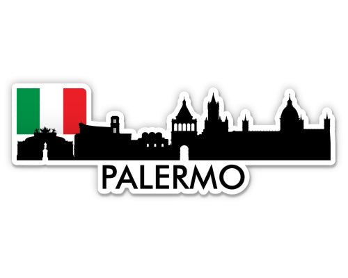 Palermo Italy City Skyline Sticker