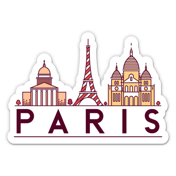 Paris France Sticker
