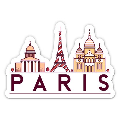 Paris France Sticker