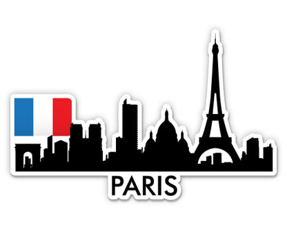 Paris France City Skyline Sticker