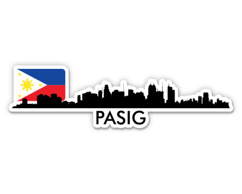Pasig Philippines Skyline  Sticker