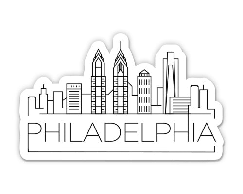Philadelphia Pennsylvania City Skyline Sticker