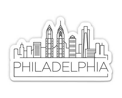Philadelphia Pennsylvania City Skyline Sticker