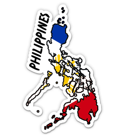 Philippines Map with Flag Sticker