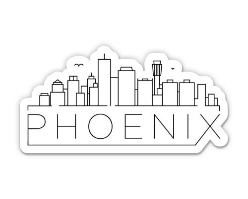 Phoenix Arizona City Skyline Sticker