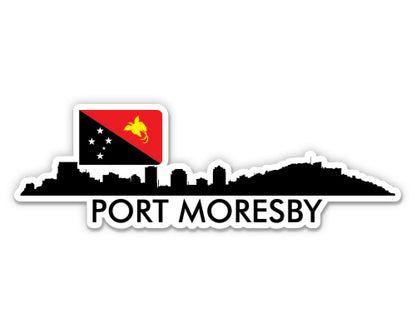 Port Moresby Papua New Guinea Skyline  Sticker